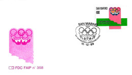 SAN MARINO - 1989 30° Fondazione CONS Comitato Olimpico Nazionale Sanmarinese Su Busta Faip - 10480 - Covers & Documents
