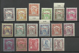 HUNGARY Magyar Ungarn 1915 Michel 162 - 178 MNH Incl. Variety Set Off Abklatsch - Nuevos