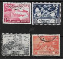 NORTHERN RHODESIA 1949 UPU SET FINE USED Cat £12.50 - Northern Rhodesia (...-1963)