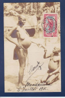 CPA Congo Français Mongoumba Carte Photo Ethnic Nude Circulé Voir Dos - French Congo