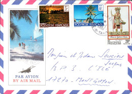 POLYNESIE AFFRANCHISSEMENT COMPOSE SUR LETTRE POUR LA FRANCE 1984 - Covers & Documents