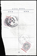 Turkey - 2003 / 2005 - Old Travel Document Fee & Revenue Stamp On Passport Page Label / Vignette / Fiscal - USED - Brieven En Documenten