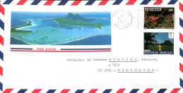 POLYNESIE AFFRANCHISSEMENT COMPOSE SUR LETTRE POUR LA FRANCE 1987 - Covers & Documents