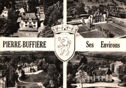 CPSM - PIERRE-BUFFIÈRE - Ses Environs Châteaux (Multivues Aériennes) - Edition Combier - Pierre Buffiere