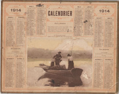 CALENDRIER  Année 1914 (bords Dorés). " L'Angélus " . Meurthe Et Moselle. - Grossformat : 1901-20