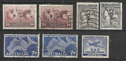 AUSTRALIE   -  LOT De 7 Oblitérés De Poste Aérienne. - Gebruikt