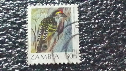 ZAMBİYA-  1987     30N  BİRDS   USED - Gebraucht