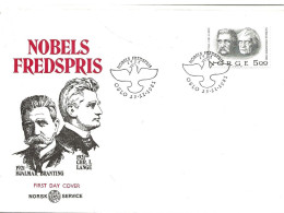 Norway 1981 Nobel Peace Prize Winners 1921, Christian Louis Lange (1869-1938), Politician; Hjalmar Branting   MI 847 FDC - Lettres & Documents