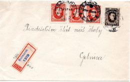 64672 - Slowakei - 1939 - 3Ks Hlinka MiF A R-Bf KEZMAROK -> GELNICA, Frankatur Teils Kl Mgl - Storia Postale