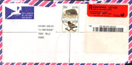 AFRIQUE DU SUD SEUL SUR LETTRE RECOMMANDEE POUR LA FRANCE 1999 - Lettres & Documents
