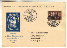 Finlande - Lettre De 1955 - Oblit Oulu - Bateaux - Poissons - Bateaux - - Covers & Documents