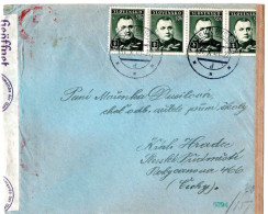 64689 - Slowakei - 1940 - 4@50h Hlinka A Bf BANSKA BYSTRICA -> Boehmen & Maehren, M Dt Zensur - Lettres & Documents