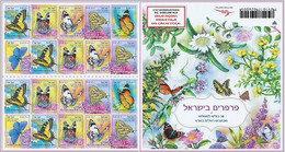 ISRAEL..2011...Booklet- Butterflies In Israel - Definitives...MNH. First Edition. - Markenheftchen