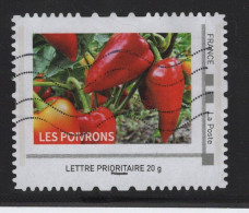 Timbre Personnalise Oblitere - Lettre Prioritaire 20g - Les Poivrons - Gebruikt