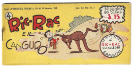 M262> RIC E RAC < E Il Canguro > Albi Mignon EPI - N° 4 Del 18 Novembre 1948 - Prime Edizioni