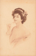 Archis GUNN * CPA Illustrateur Gunn Art Nouveau Jugendstil Genre Kirchner * Femme Et Fleur * 1910 - Gunn