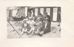 FRANCE - 80 - LE CROTOY - Photographie De Famille En Vacance Au Crotoy Sur La Plage - Landeau - Carte Postale Ancienne - Le Crotoy