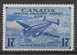 CANADA 1942-43 POSTA AEREA PER ESPRESSI YVERT. 10 MLH VF - Airmail