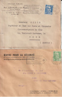 1951 - PARIS - OMEC - 2 MECA DIFFERENTES "CROIX-ROUGE" /GANDON - ENVELOPPES => ALGERIE - Croce Rossa