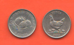 TONGA 5 Seniti 1990 FAO Nikel Coin Animal - Tonga