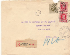 ENVELOPPE  1930  RECOMMANDE  BRUXELLES - BRUXELLES       ZIE SCANS - 1929-1941 Big Montenez