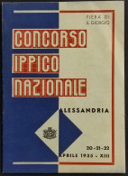 Concorso Ippico Nazionale - Fiera Di S. Giorgio - Alessandria - 1935 - Sport
