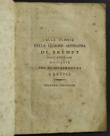 Alla Gloria Della Legione Alemanna Di Brempt - 1798 - Livres Anciens