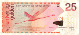 Netherlands Antilles 25 Gulden 2011 Xf Pn 29f Serienumber 4150351476 - Antillas Neerlandesas (...-1986)