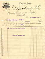 Vins En Gros - Dujardin & Fils - Bruxelles Vers Havelange Le 5 Septembre 1913. - Levensmiddelen