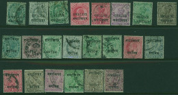 INDIA GWALIOR 1889-1927 Used Selection Of 22 Values - Autres & Non Classés
