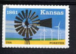 201444454 2011 (XX) SCOTT 4493 POSTFRIS MINT NEVER HINGED - 4493 KANSAS STATEHOOD - WINDMILL AND WIND TURBINES - Nuevos