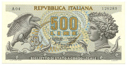 500 LIRE BIGLIETTO DI STATO ARETUSA 20/06/1966 FDS-/FDS - Sonstige & Ohne Zuordnung