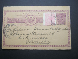 1895 , Kartenbrief Nach Deutschland , Viel Text - Lettres & Documents