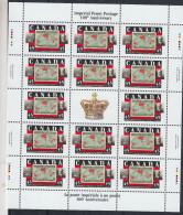 Canada 1998  Imperial Penny Postage 100th Anniversary 1v Complete Sheetlet ** Mnh (58586) - Volledige & Onvolledige Vellen