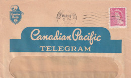 Canada - Perforé CPR - Enveloppe - Cartas & Documentos