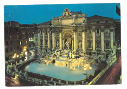 BR3705 Roma Fontana Di Trevi Notturno Viaggiata 1973 Verso Perugia - Fontana Di Trevi