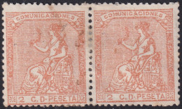 Spain 1873 Sc 191 Espana Ed 131 Pair Used Light Cancel - Gebraucht