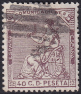 Spain 1873 Sc 196 Espana Ed 136 Used Barras De Valencia Cancel - Gebraucht