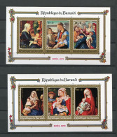 Burundi - 1970 - OCB BL43-44 - MNH ** - Opdruk Surchargé - Kerstmis Noël Christmas Nativity Religion Art - Cv € 6,25 - Nuevos