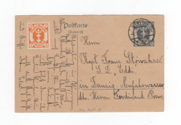 1921 Danzig 30 Pfg Ganzsache - Antwortkarte Mit Zusatzfrankatur Gest. Stettin Nach Neufahrwasser P13 A - Entiers Postaux