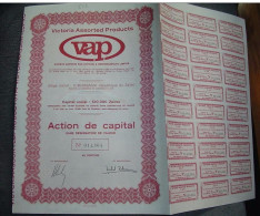 Action " Victoria Assorted Products VAP " Lubumbashi Zaïre 1956 Alimentation Excellent état..Congo Belge - Water