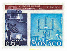 32432 MNH MONACO 1973 DIA MUNDIAL DE LAS TELECOMUNICACIONES - Autres & Non Classés