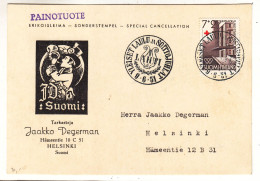 Croix Rouge - Finlande - Lettre De 1951 - Oblit Yleiset Laulu Ja Soittojuhlat - - Covers & Documents