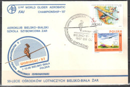 Poland 1987 World Glider Aerobatic Championship - Postcard - Gliders