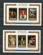 Burundi - 1973 - OCB BL67A-68A - MNH ** - ND Imperf - Pasen Pâques Easter Religion Calvary Kruisiging Crucifixion - Cv € - Nuevos