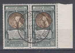 Italy Colonies General Issues, 1932 Airmail, Posta Aerea Mi#19 Sassone#14 Used Pair - Emissions Générales