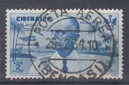 Italy Colonies Cirenaica 1934 Posta Aerea Sassone#35 Used - Cirenaica