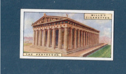 Chromo Greece The Parthenon Athens Didactique Au Dos 2 Scans 67 X 36 Mm TB WILLS'S Cigarettes - Wills