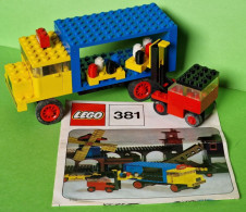 Lot Ancien Jeux De Construction LEGO 381 - CAMION De LIVRAISON Et CHARIOT ÉLÉVATEUR - Document De Montage - Vers 1970 - Lego System