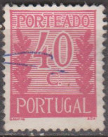 PORTUGAL  (PORTEADO) - 1940.   Valor Ladeado De Ramos  40 C.  D. 12 3/4     MUNDIFIL  Nº 58a - Used Stamps